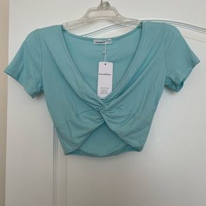 Wrap front crop top